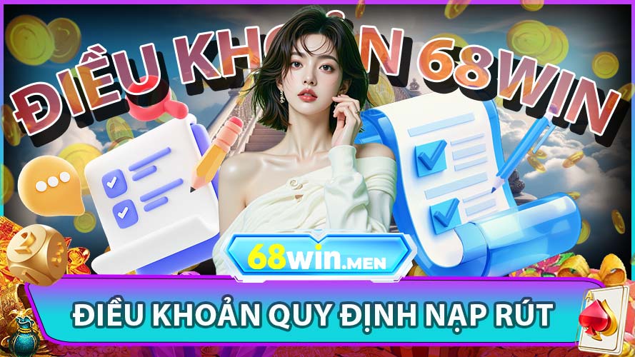 Điều khoản quy định về nạp – rút tiền tại 68win